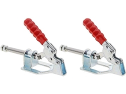 2 Piezas Abrazadera De Palanca 32mm Gh-302-fm Acción De Empuje Tirajón Herramienta Manual 136kg Antideslizante Roja