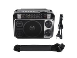 Radio Portátil Retro Con Bluetooth, Fm, Am/sw, Funciona Con Pilas Y Tiene Enchufe Europeo. Altavoz Para El Hogar Y Los Viajes.