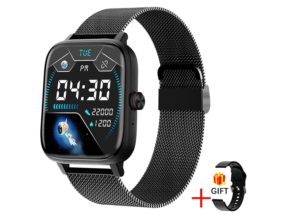 Dafit i13 Reloj inteligente Frecuencia cardíaca Presión arterial Bluetooth Llamada Podómetro Deportes, Acero negro GODTVAGT