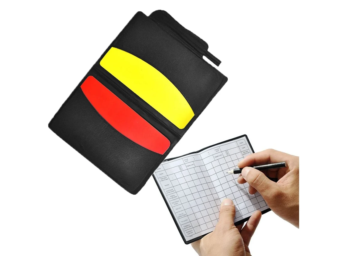 Kit De Árbitro De Fútbol Profesional, Incluye Monedero Con Tarjetas Rojas Y Amarillas, Fabricado En Pvc.