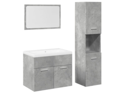 Maison Exclusive - Juego Muebles De Baño 4 Pzas Madera Contrachapada Gris Hormigón