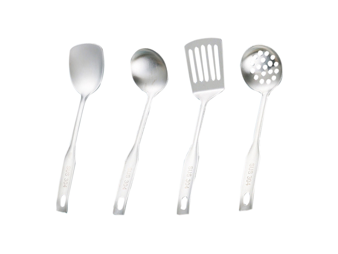 Juego de Utensilios de Cocina de Acero Inoxidable - 4 Piezas para Wok TRUYUETY