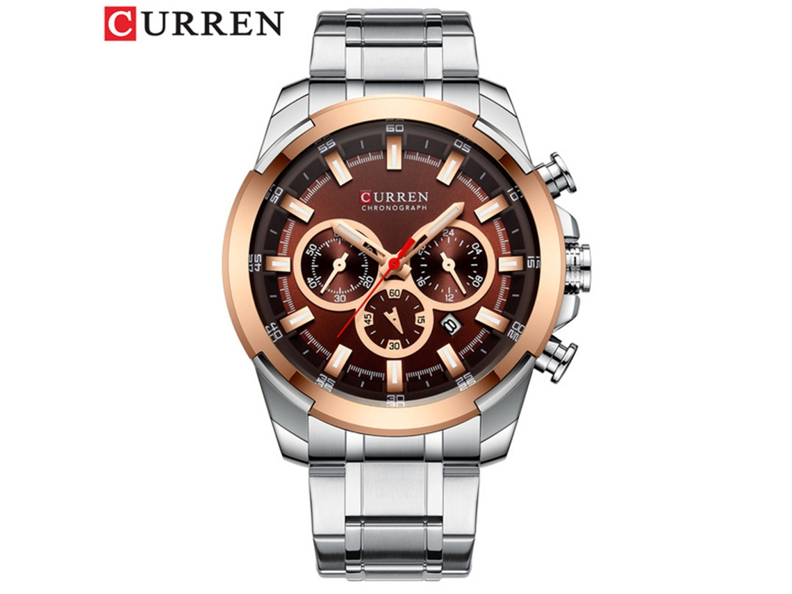 Reloj De Pulsera Moderno Para Hombre, Resistente Al Agua, Multifuncional, Con Seis Manecillas Y Correa De Acero Inoxidable.