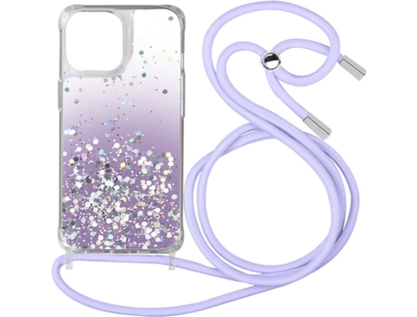 Carcasa iPhone 11 Pro Max AVIZAR Brillante con Cordón Morado