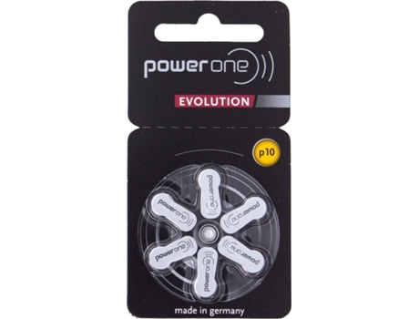 POWER ONE Evolution P10 - pilas para audífonos con pegatina amarilla