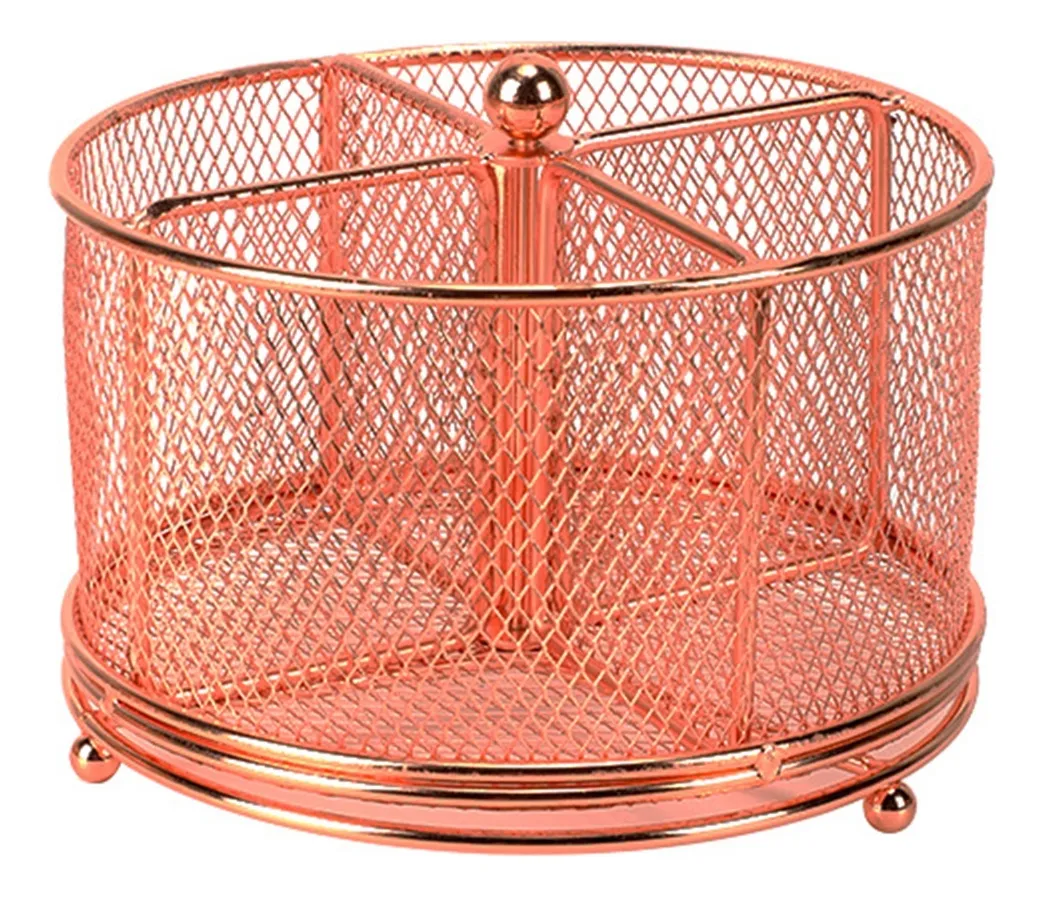 Caja de almacenamiento de cubiertos de metal giratoria de 360° vayotoy