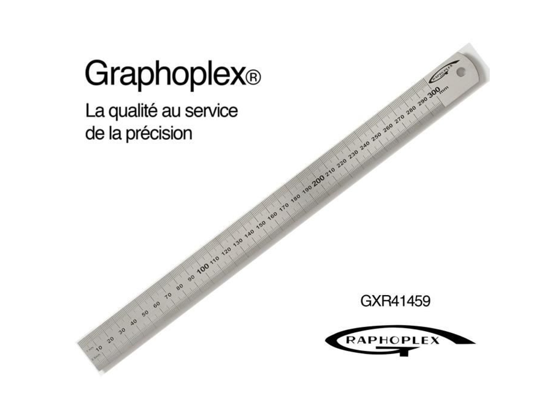 Regla de acero gruesa espesor 1mm l 24mm L 30cm - Color Graphoplex