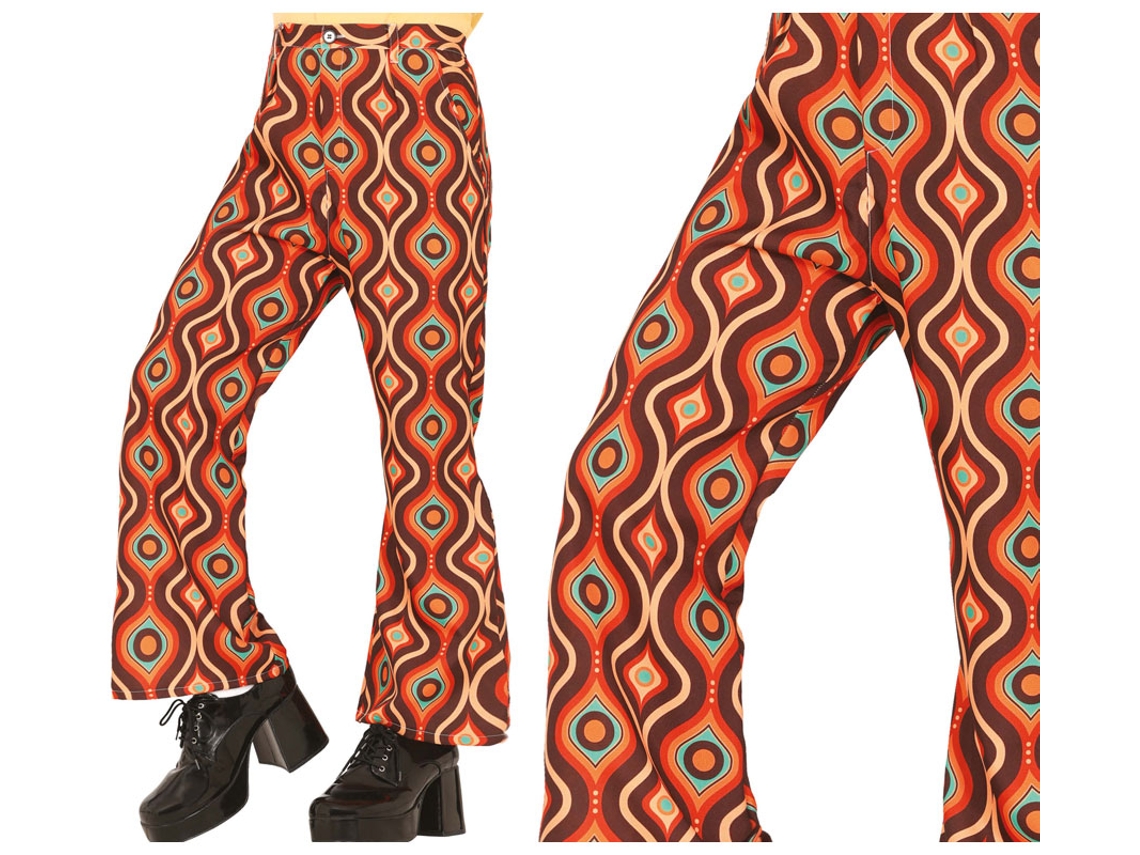 Pantalón Estampado curvas de los años 70 adulto