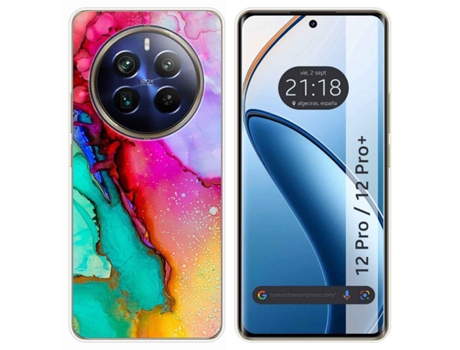 Funda Diseño Mármol para Realme 12 Pro 5G / 12 Pro Plus 5G TUMUNDOSMARTPHONE Silicona Multicolor