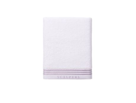 Toalla de Baño 90x150cm 100% Algodón 550GSM Blanco con Rayas SCALPERS