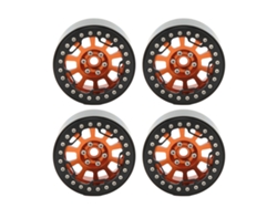 Bujes De Rueda Universales De Aleación De Aluminio De 2,2 Pulgadas Para Coches Rc Crawler A Escala 1/10 - Naranja