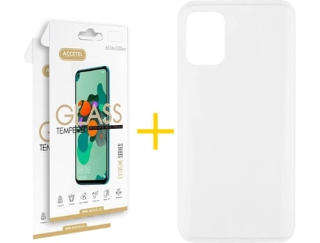 Kit Funda + Protector de Pantalla Xiaomi Mi 10 Lite ACCETEL Cristal Templado 8551 Transparente