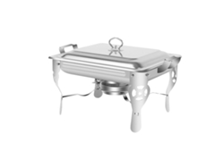Calentador de alimentos, diseño moderno, capacidad de 6 litros, color plata.