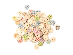 500 Botones Decorativos De Madera Con 2 Agujeros Para Costura Y Manualidades (15 Mm)