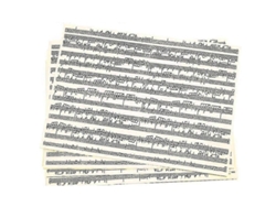 10 Hojas De Papel Kraft Tamaño A4 Con Notas Musicales | Paquete De Papel Para Manualidades