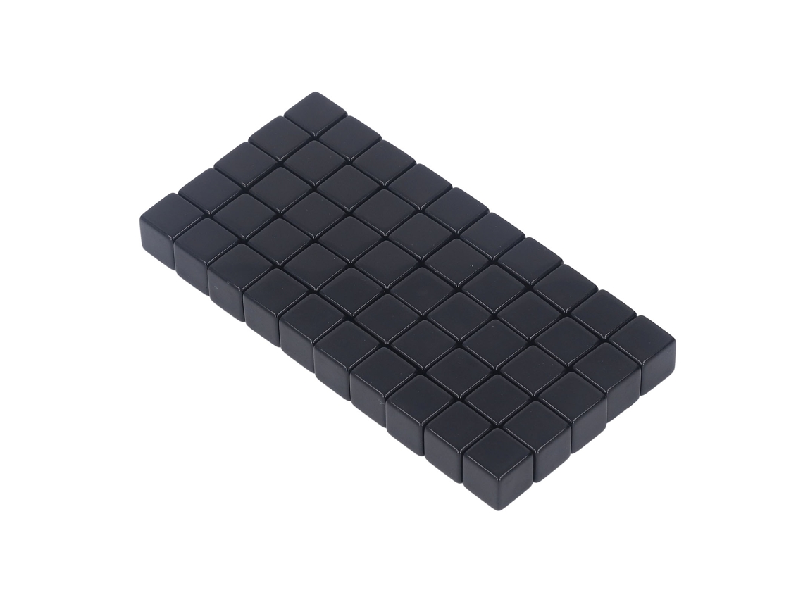 50 Dados Cuadrados Pequeños Lisos, Para Escribir Y Borrar, Para Juegos De Mesa Y Educación Digital, Color Negro.