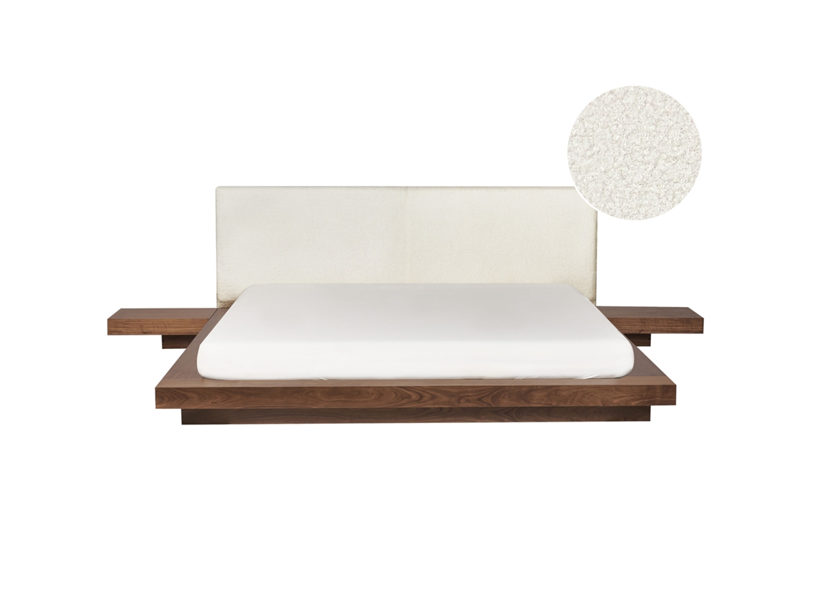 Cama de agua BELIANI Zen de MDF Marrón 328x229x86
