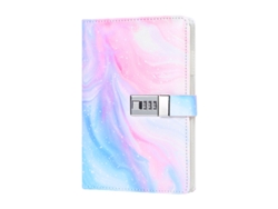 Cuaderno diario con contraseña Chrui de cuero sintético A5