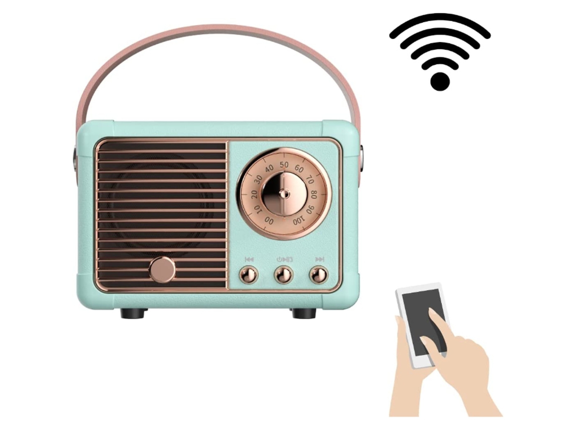 Altavoz Bluetooth azul YIZHOOD