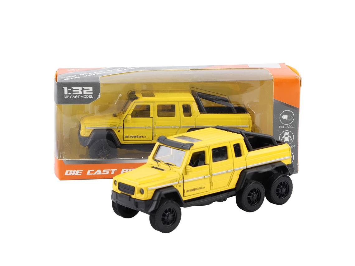 Coche De Juguete De Aleación A Escala 1:32 Con Luz Y Sonido, Modelo De Vehículo, Retroceso, Simulación, Amarillo.