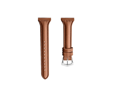 Correa de piel auténtica 18mm para Xiaomi Mi Watch - café