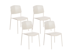 Conjunto de cadeiras sem repousa-braços BELIANI Astoria de Material sintético Creme 45x56x83