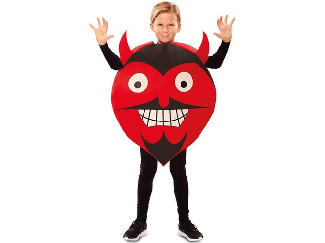 Disfraz Unisex DISFRAZZES Emoticono Diablo (Talla: 7 a 9 años)