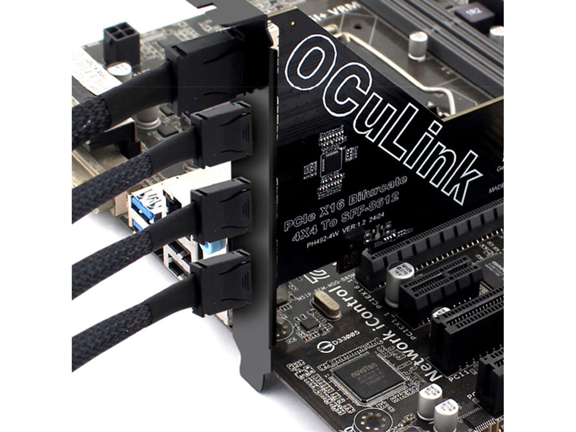 Tarjeta de extensión PH492 PCIe 4.0 x16 de 4 W para Oculink SFF 8612 MDUG (no aplicable)
