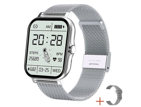 Smartwatch CO-PHÉNIX Pulsera Y13 Steel Bluetooth Argent con correa de silicona