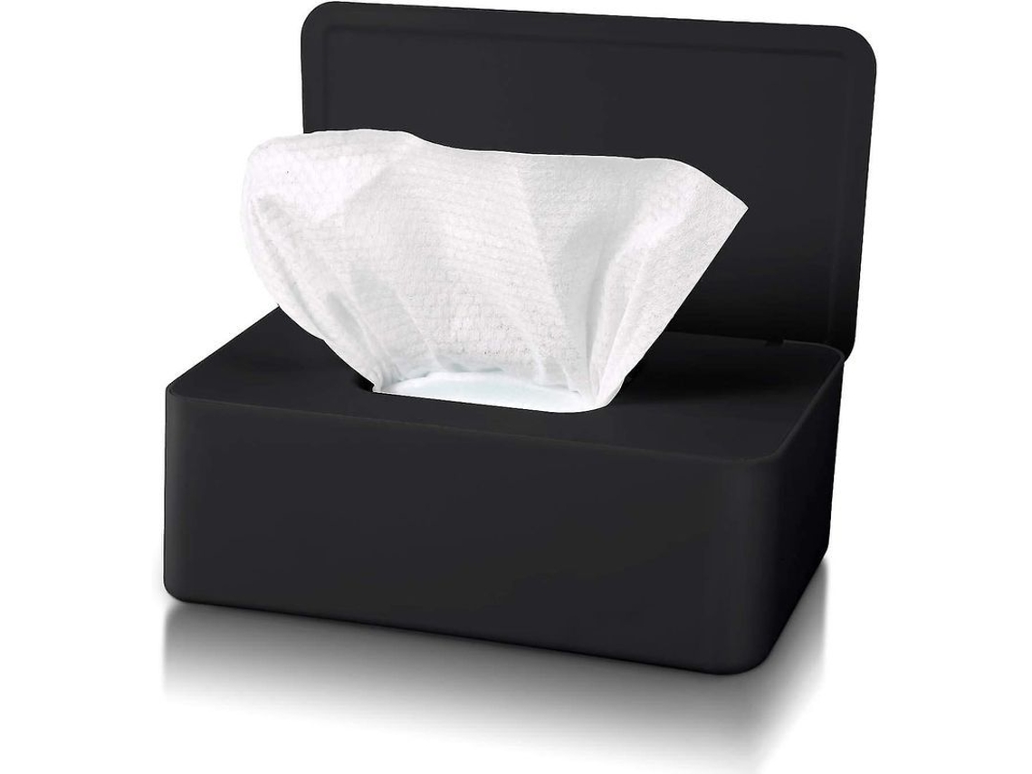 Caja dispensadora de toallitas húmedas Fast con dispensador de mesa impermeable y antideslizante, y ruedas, fabricada en material PP duradero.