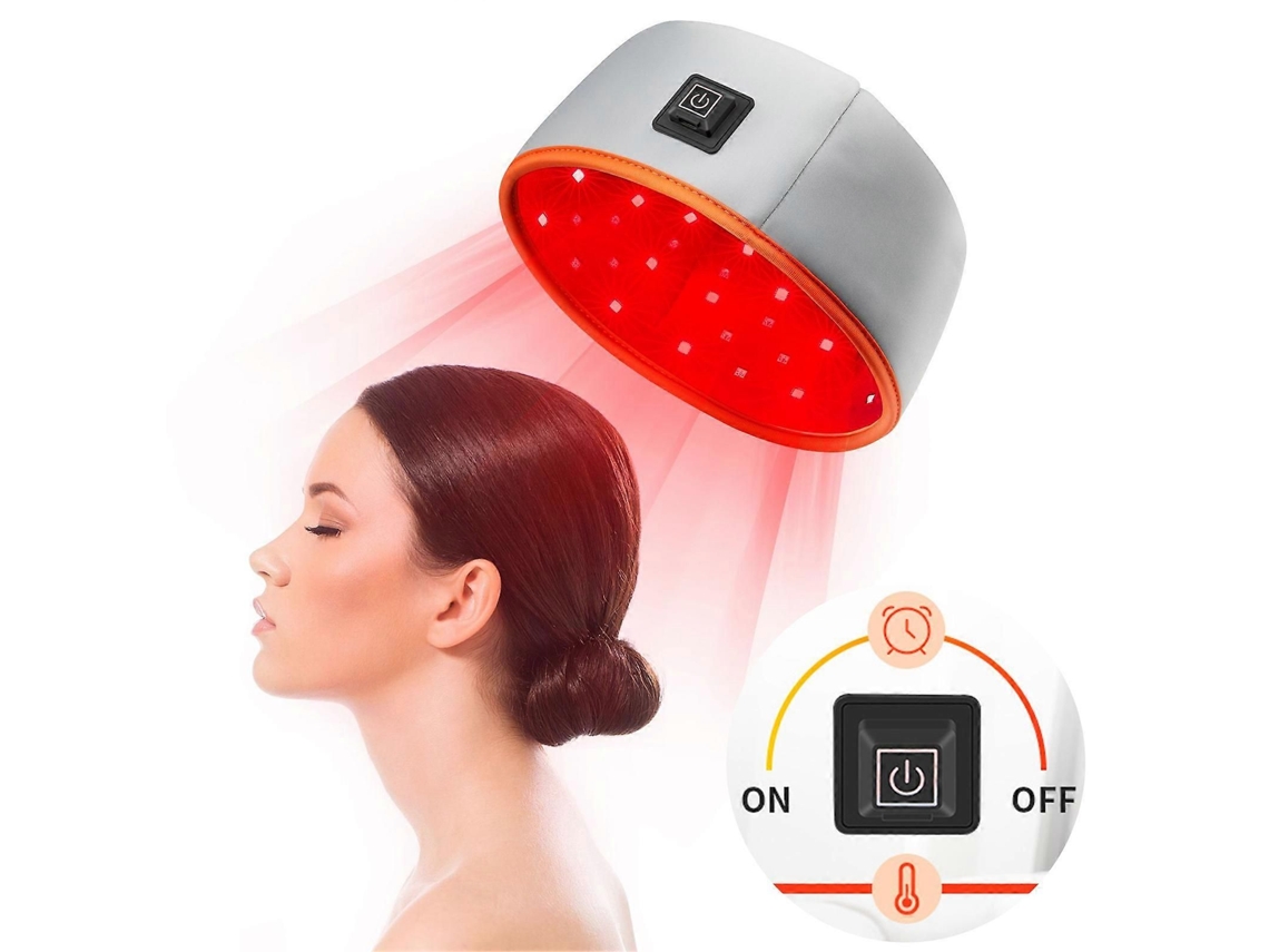 Gorro de terapia de luz roja infrarroja con USB (660 nm/850 nm) para el crecimiento del cabello, tratamiento rápido GOKOCO