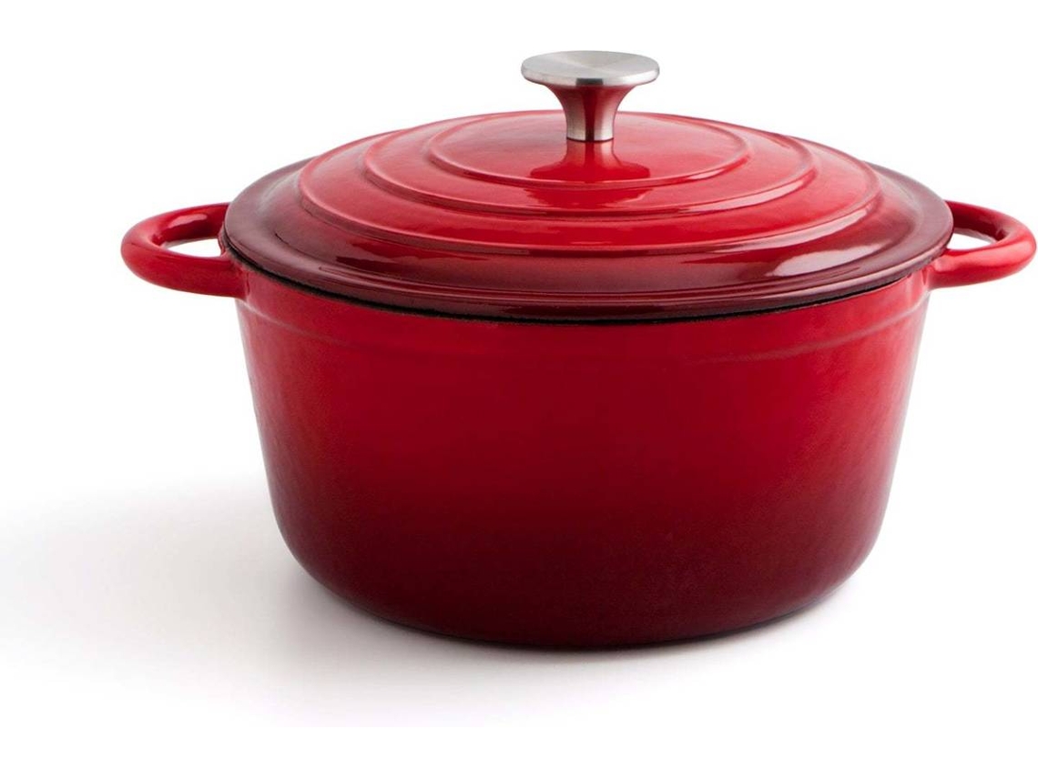Olla BIDASOA (Rojo - Hierro fundido - 26x26x14.5 cm)