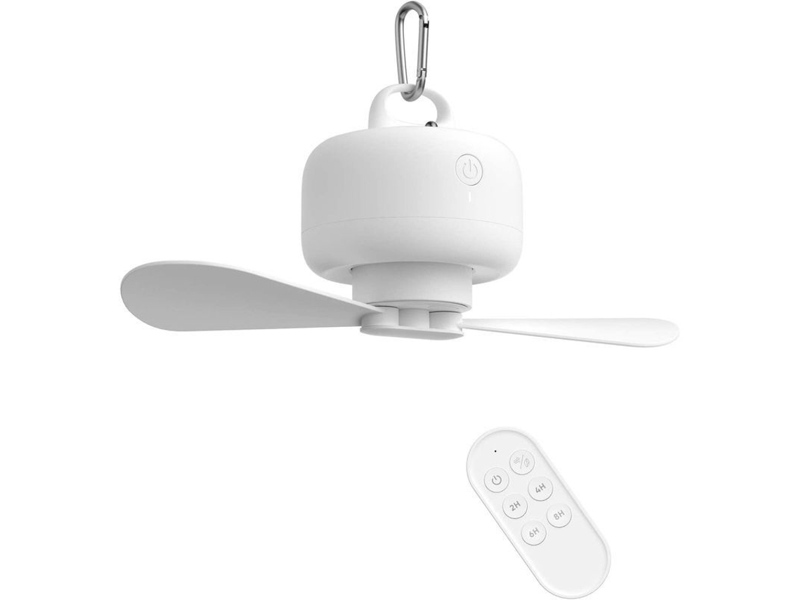 Ventilador Portátil Para Camping Con Batería De 8000 Mah, Aspas Extraíbles Y Mando A Distancia Usb Recargable.