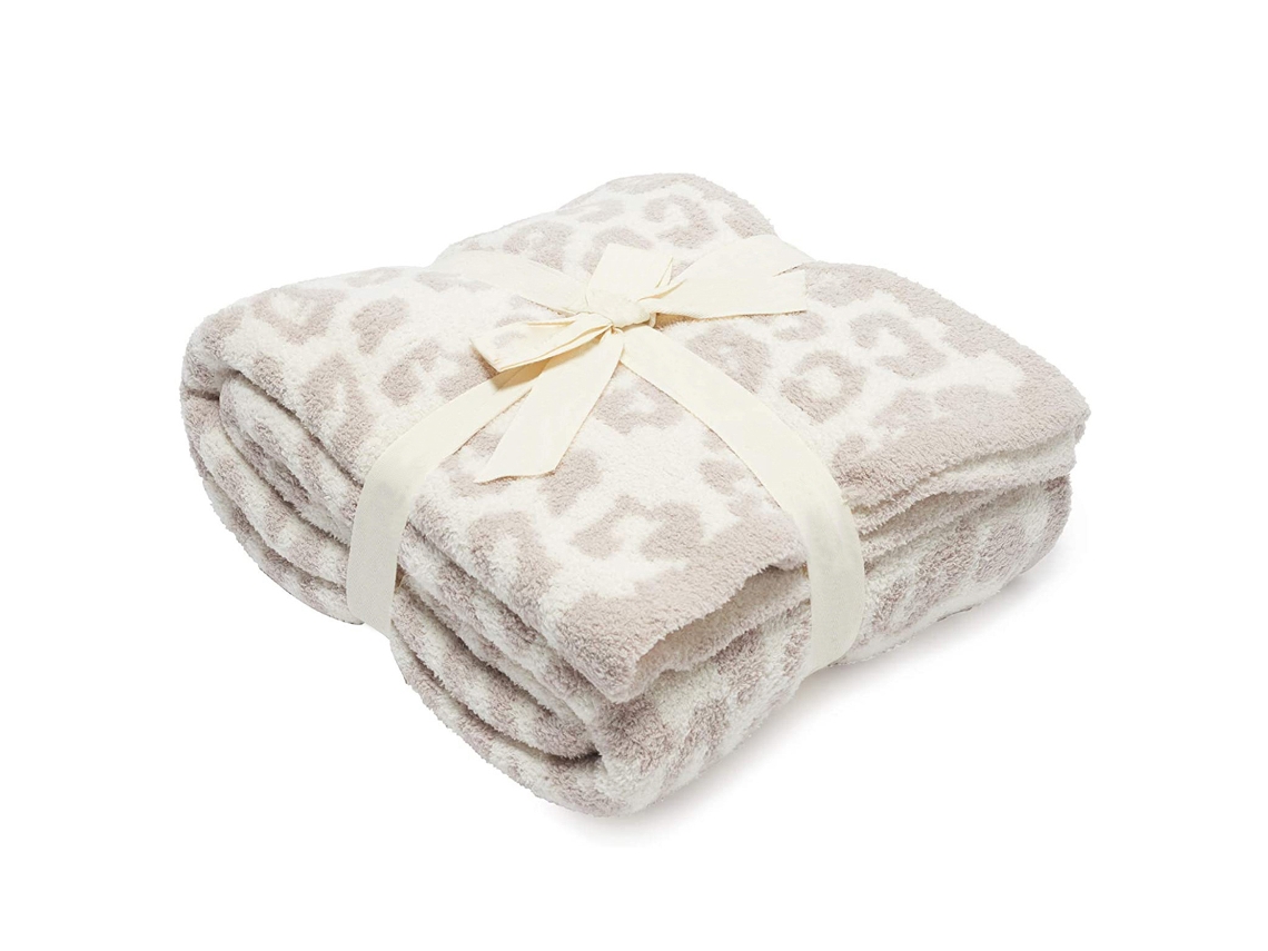Manta Media De Terciopelo Y Lana Para Niños Con Estampado De Leopardo, Manta Acolchada Con Forro De Fleece, Manta Sin Suela Con Diseño De Leopardo