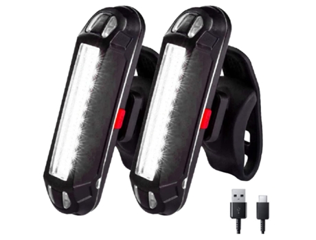 Luz trasera de bicicleta de seguridad Led Usb recargable luz trasera de bicicleta impermeable ultrabrillante luz trasera-negro ENZONS