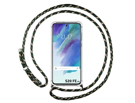 Carcasa Samsung Galaxy S21 FE 5G TUMUNDOSMARTPHONE Colgante Verde