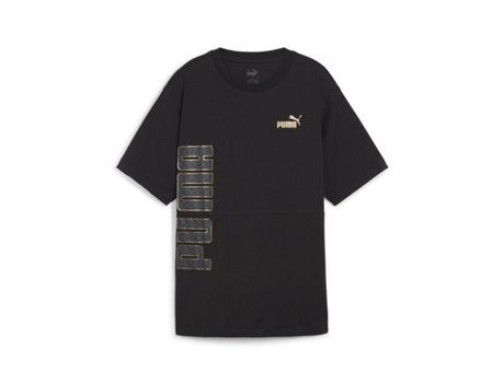 Camiseta de Mujer PUMA Power Logo Love Negro (shoes//eu/M)