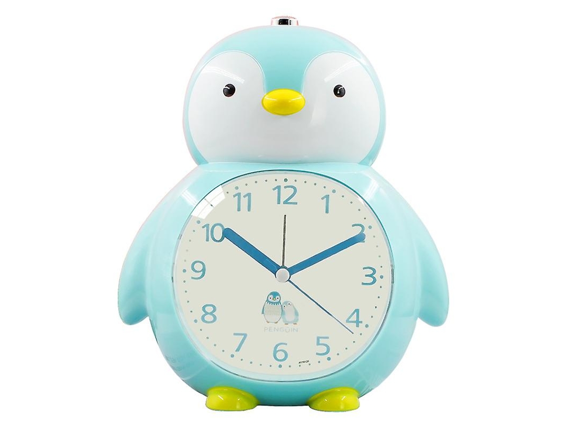 Lindo reloj despertador de punto azul y blanco