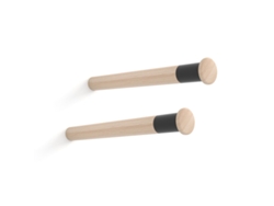 Soporte de Pared Rei M390 Bicicleta Ø 3,8 x 39 cm Madera de haya (2 Unidades)