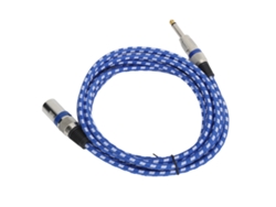 Cable Balanceado Xlr A 6,35 Mm (1/4 De Pulgada) Macho, 3 M, 24 Awg, Cobre Libre De Oxígeno Con Trenzado De Algodón Jd6009