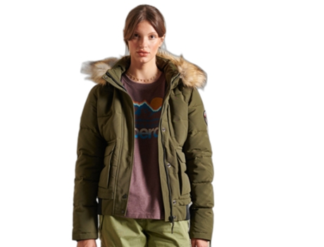 Abrigo SUPERDRY Poliéster Mujer (44 - Verde)
