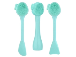 Cepillo Limpiador De Silicona 4 En 1 Para Una Exfoliación Profunda Y Suave, De Doble Punta (verde)