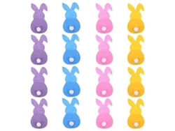 Juego de 16 adorables bolsas para cubiertos con diseño de conejo, ideales para guardar tenedores y cortadores. Nostalgia88