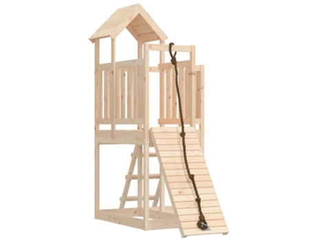 Parque Infantil VIDAXL con pared de escalada madera maciza pino (Edad Mínima Recomendada: 3 años)