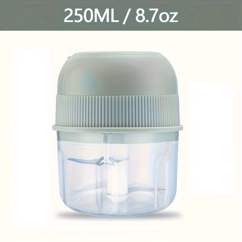 Mini picadora eléctrica, diseño portátil, ideal para usar en la oficina, acampar y preparar alimentos Stelasplen (capacidad de 250 ml)