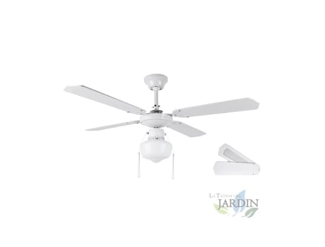 Ventilador de Techo ORBEGOZO 4 Palas Reversibles 3 Velocidades Blanco