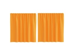 Maison Exclusive - Cortinas De Gasa Con Bolsillos Para Varillas 2 Uds. Naranja