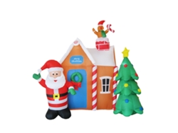 Decoración navideña: Papá Noel inflable iluminado