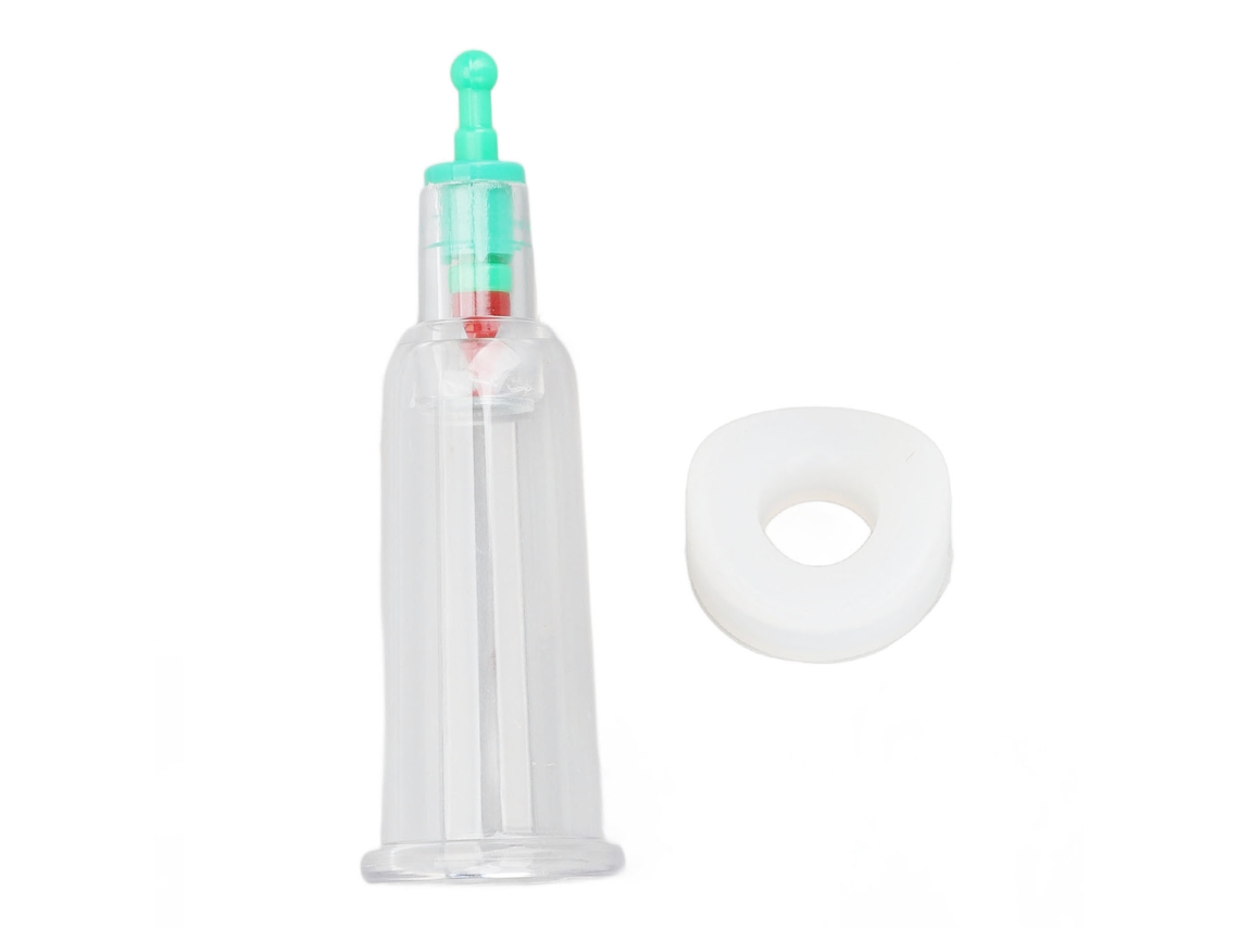Ventosa para dedos con succión al vacío y anillo de goma curvado para masaje y cuidado del pulgar.