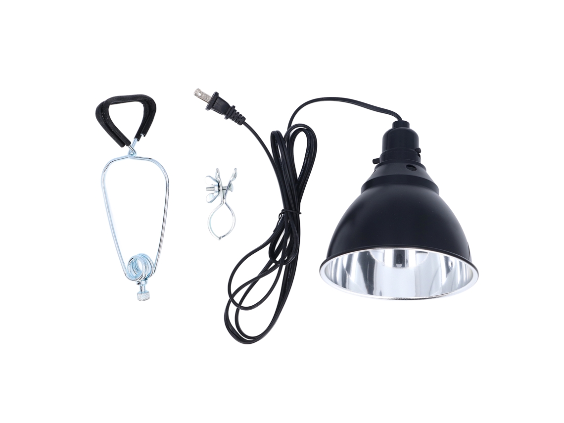 Lámpara Para Reptiles De 250 W, Cúpula Profunda De Aluminio, Ajustable Para Bombillas Uva Y Uvb, Casquillo E26.
